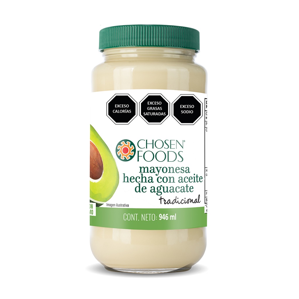Mayonesa de aceite de aguacate 946mL - Chosen Foods