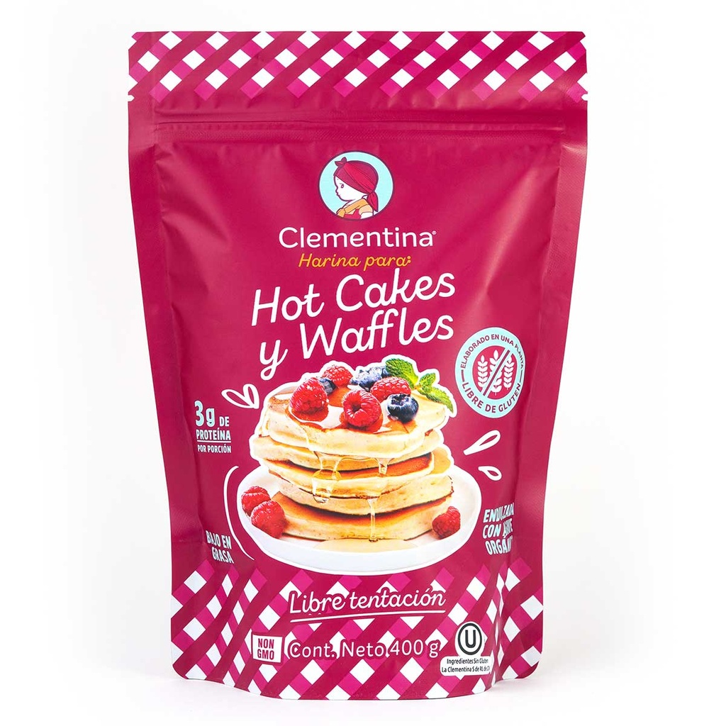 Harina tradicional para Hotcakes y Waffles 400g - Clementina