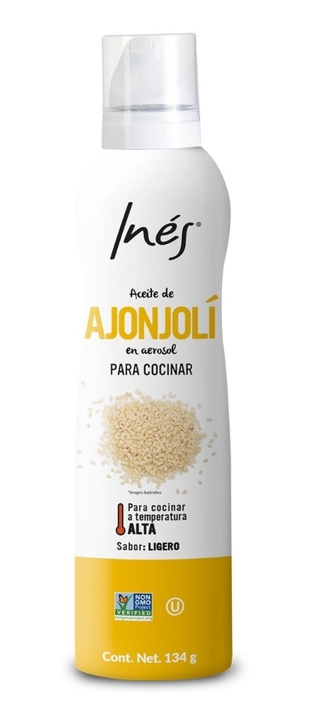 [AJR-134GRSPRAY-INE] Aceite de Ajonjolí Refinado Spray 134g - Inés