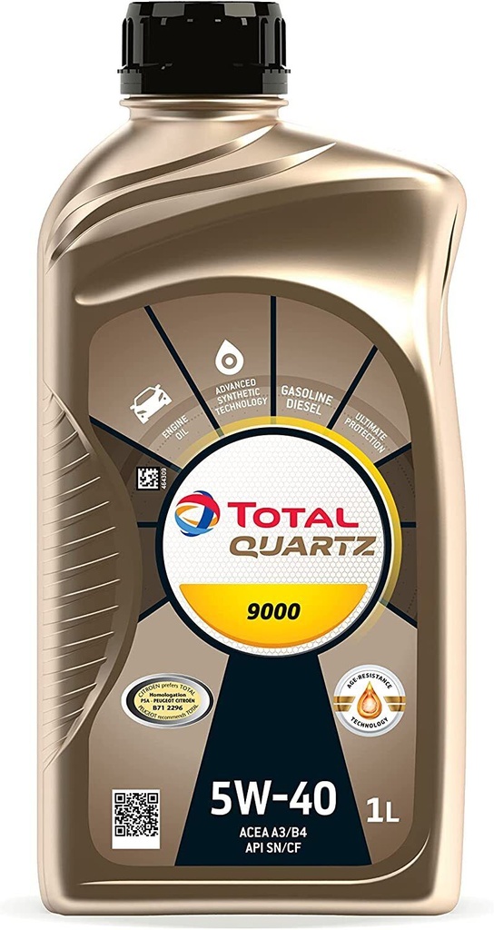 Aceite Sintético Quartz 9000 5W40 1L - Total 