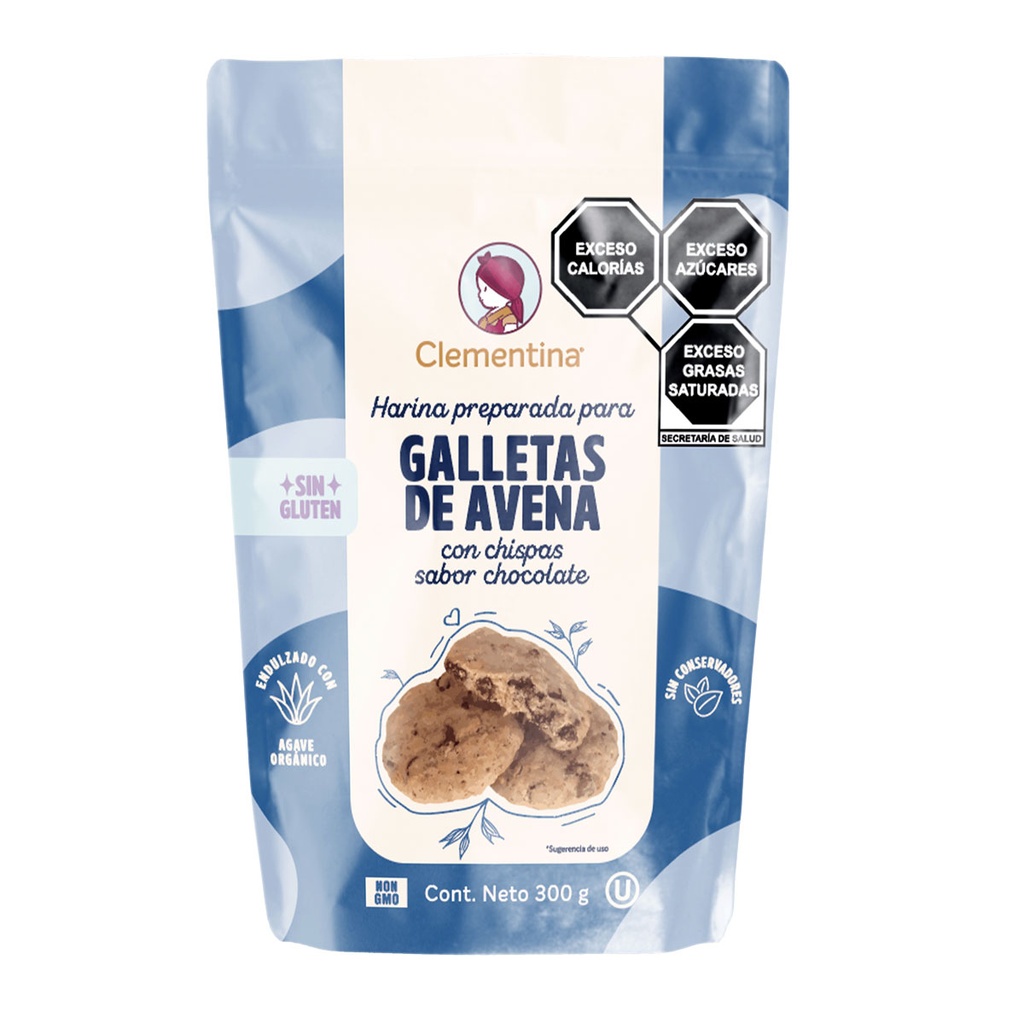 Harina para Galletas de avena con chispas de chocolate 300g - Clementina