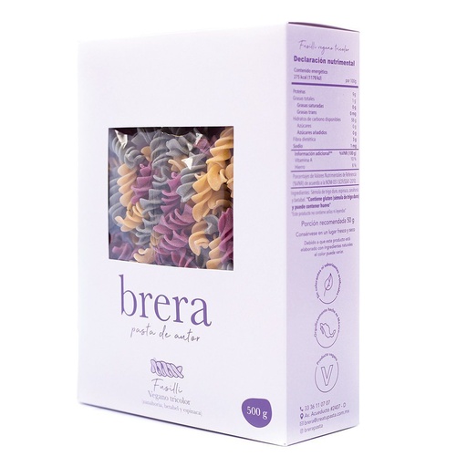 [PTV-500GR-BRE] Pasta tricolor Vegana 500g - Brera