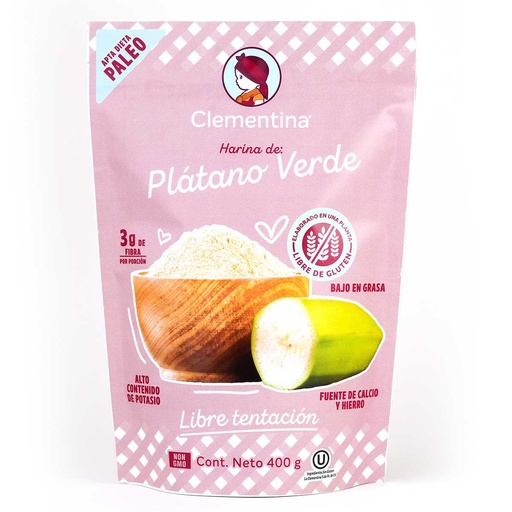 [HPV-400GR-CLE] Harina de Plátano verde 400g - Clementina