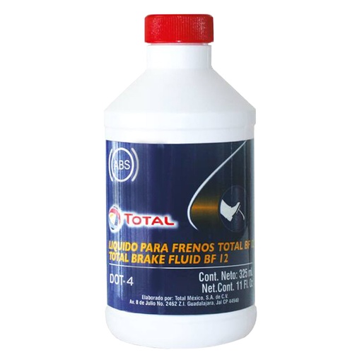[LFDOT4-325ML-TOT] Liquido para Frenos BF 12 (DOT-4) 325mL- Total