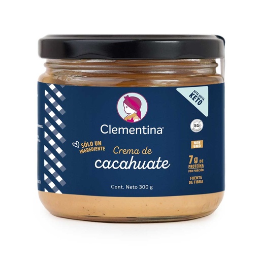 [CC-300GR-CLE] Crema de Cacahuate 100% pura 300g - Clementina