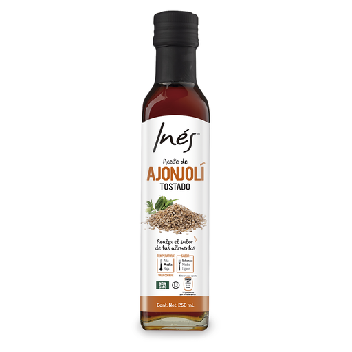 [AJT-250ML-INE] Aceite de Ajonjolí Tostado 250mL - Inés